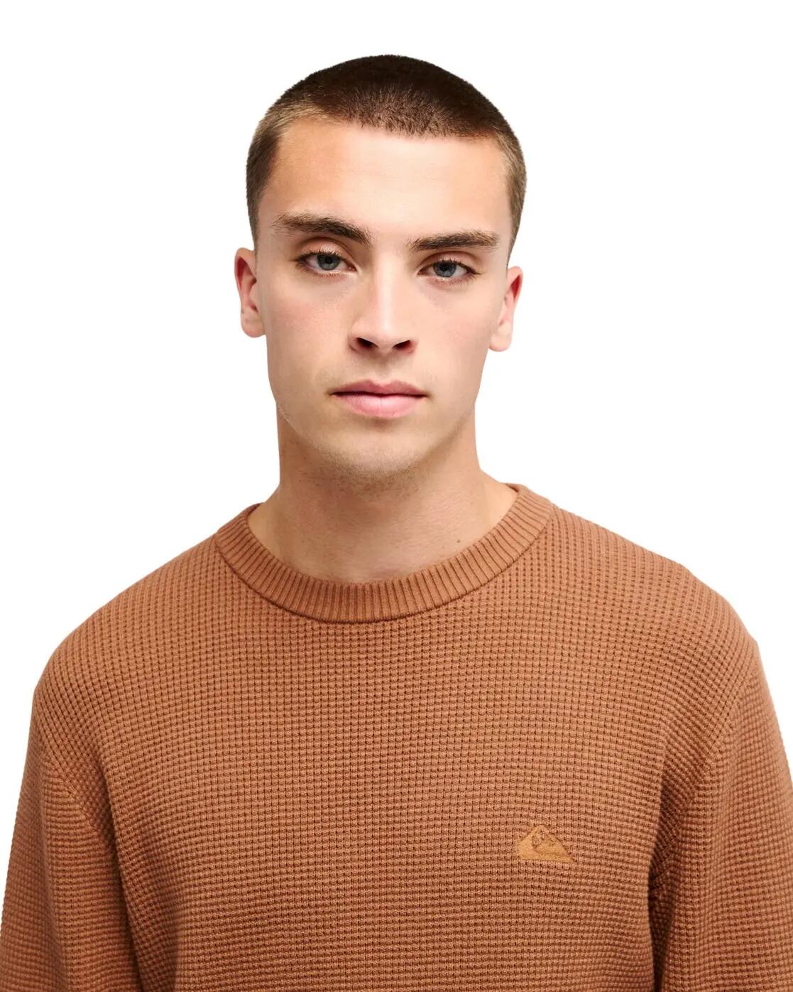 Pull WAFFLE Marron Homme 4/4