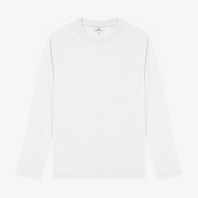 T-shirt met lange mouwen en ronde hals van gewafeld katoen