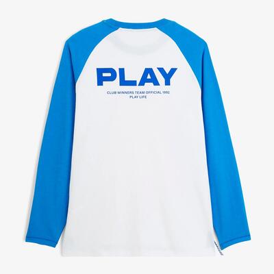 T-shirt met lange mouwen, ronde hals en play-print