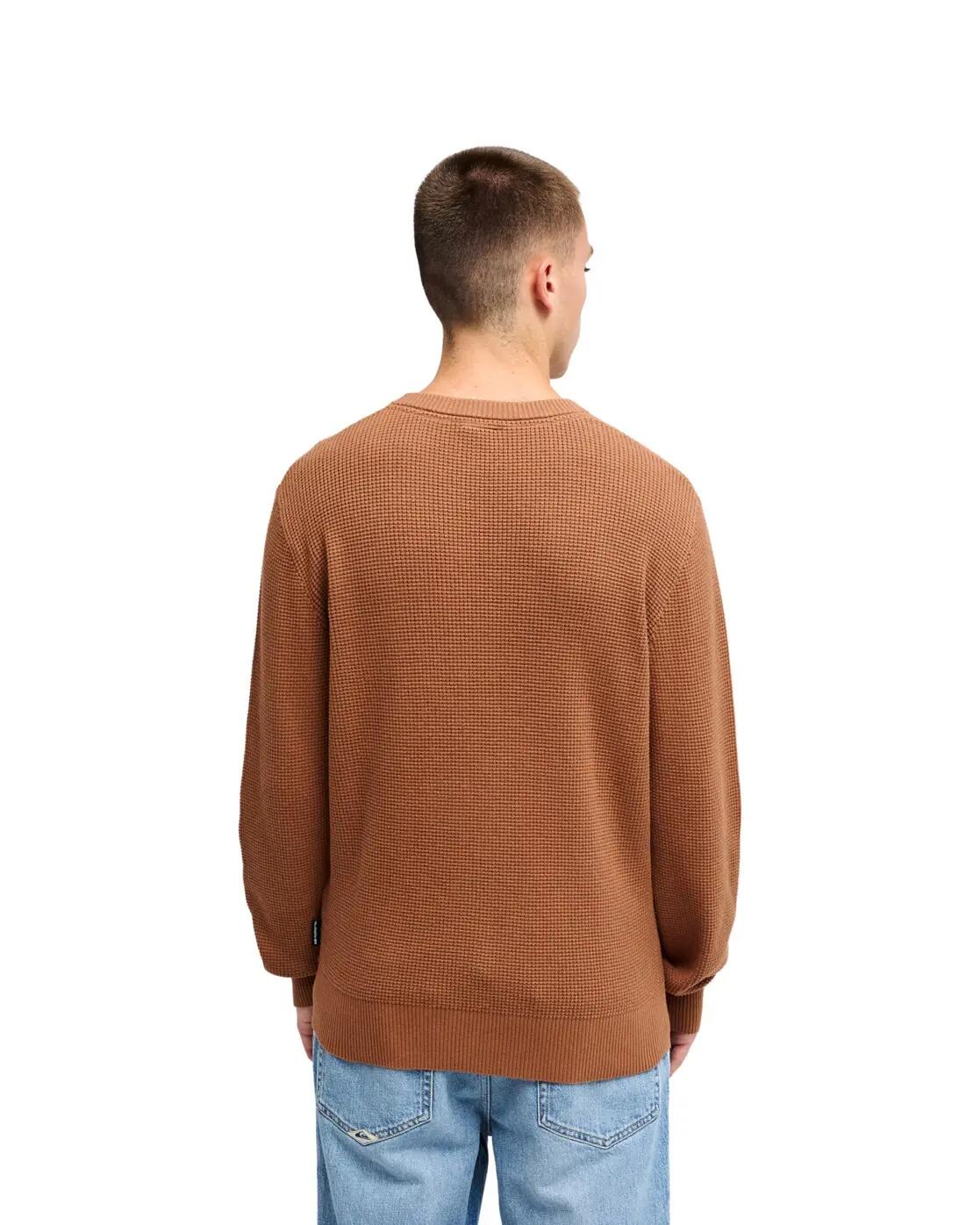 Pull WAFFLE Marron Homme 2/4