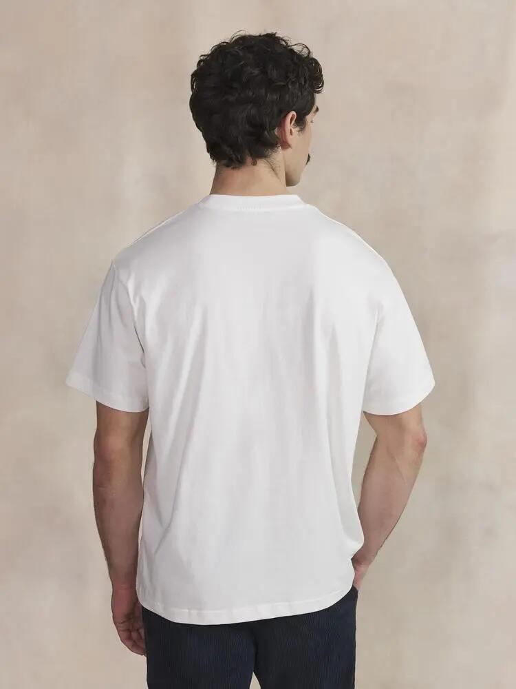 T-shirt - sport - homme - manches courtes, col rond, OMARUTEE - blanc/ecru 4/5