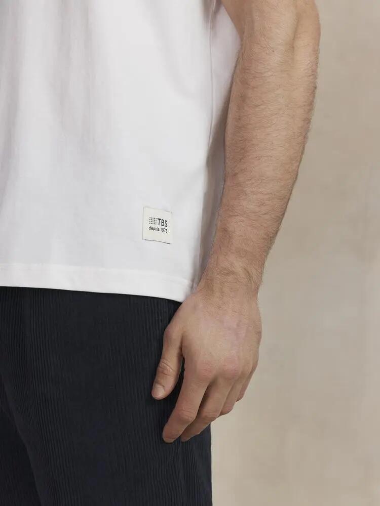T-shirt - sport - homme - manches courtes, col rond, OMARUTEE - blanc/ecru 5/5