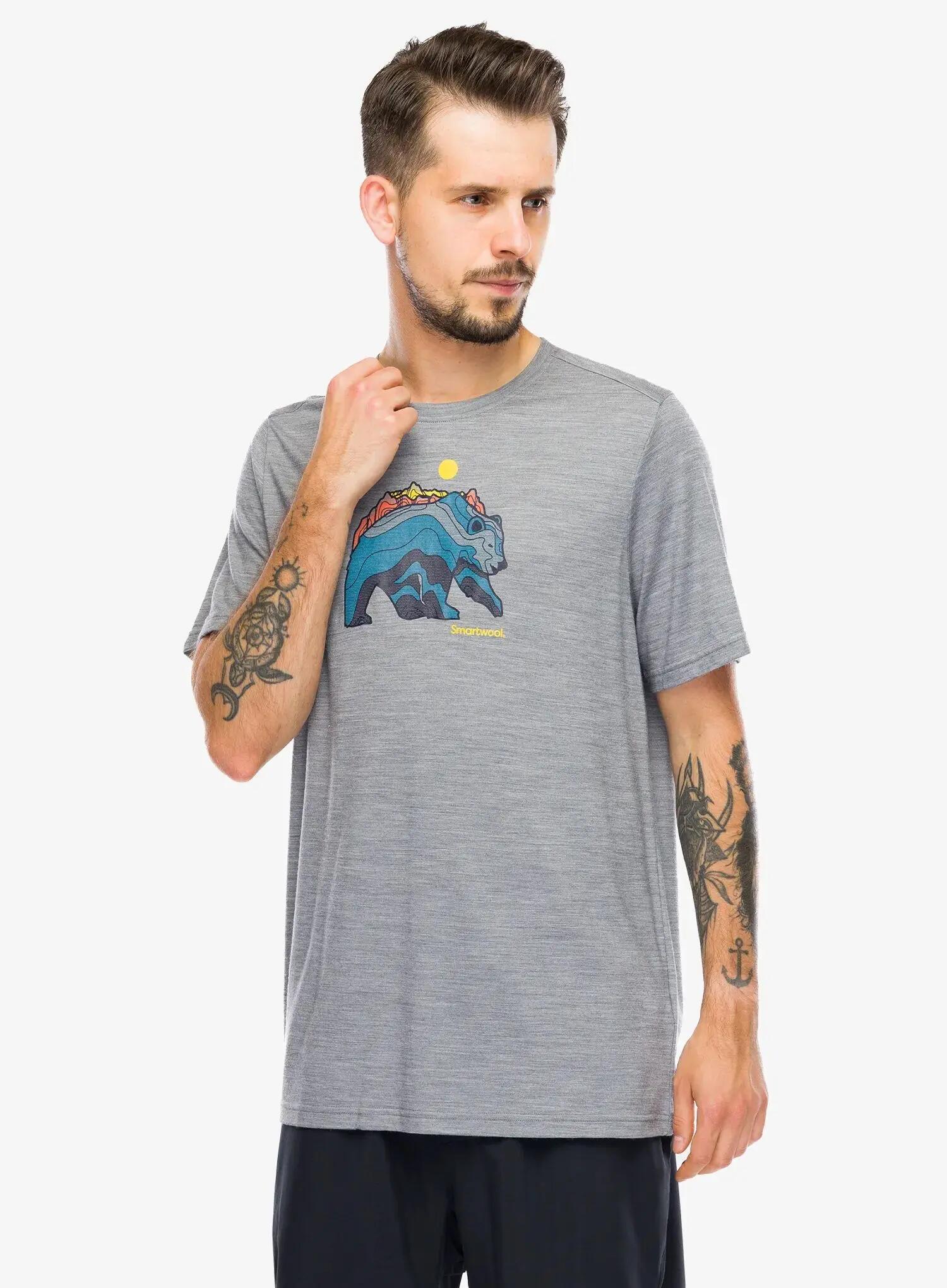 Koszulka z nadrukiem Smartwool Bear Strata Active Short Sleeve Graphic Tee 4/7