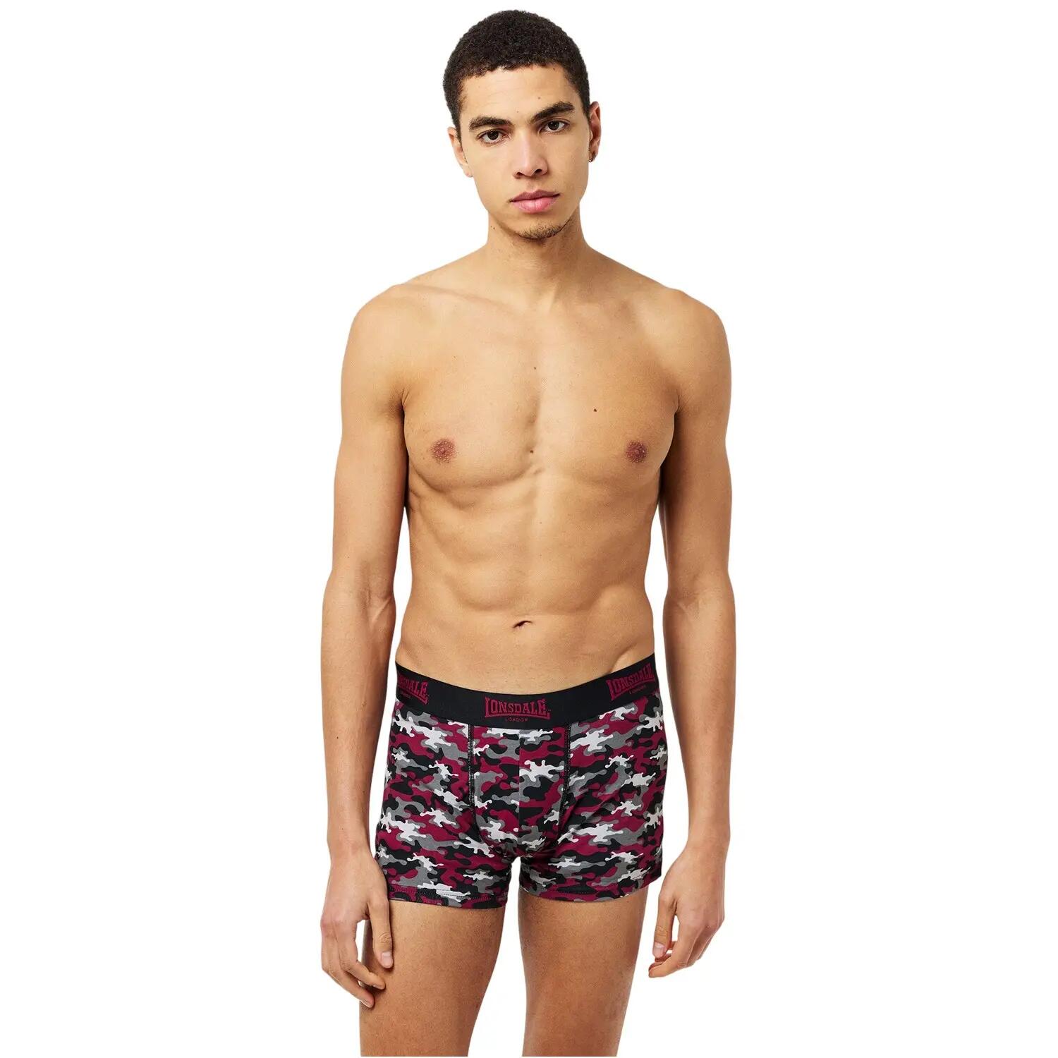 Mens Camo Boxer Briefs (Pack of 2) (Rust/Black) 5/5