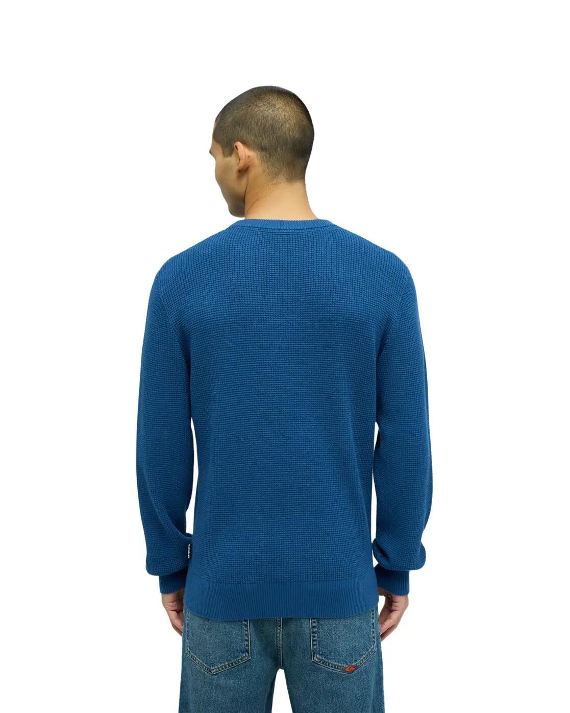 Trui WAFFLE Blau Heren 2/4
