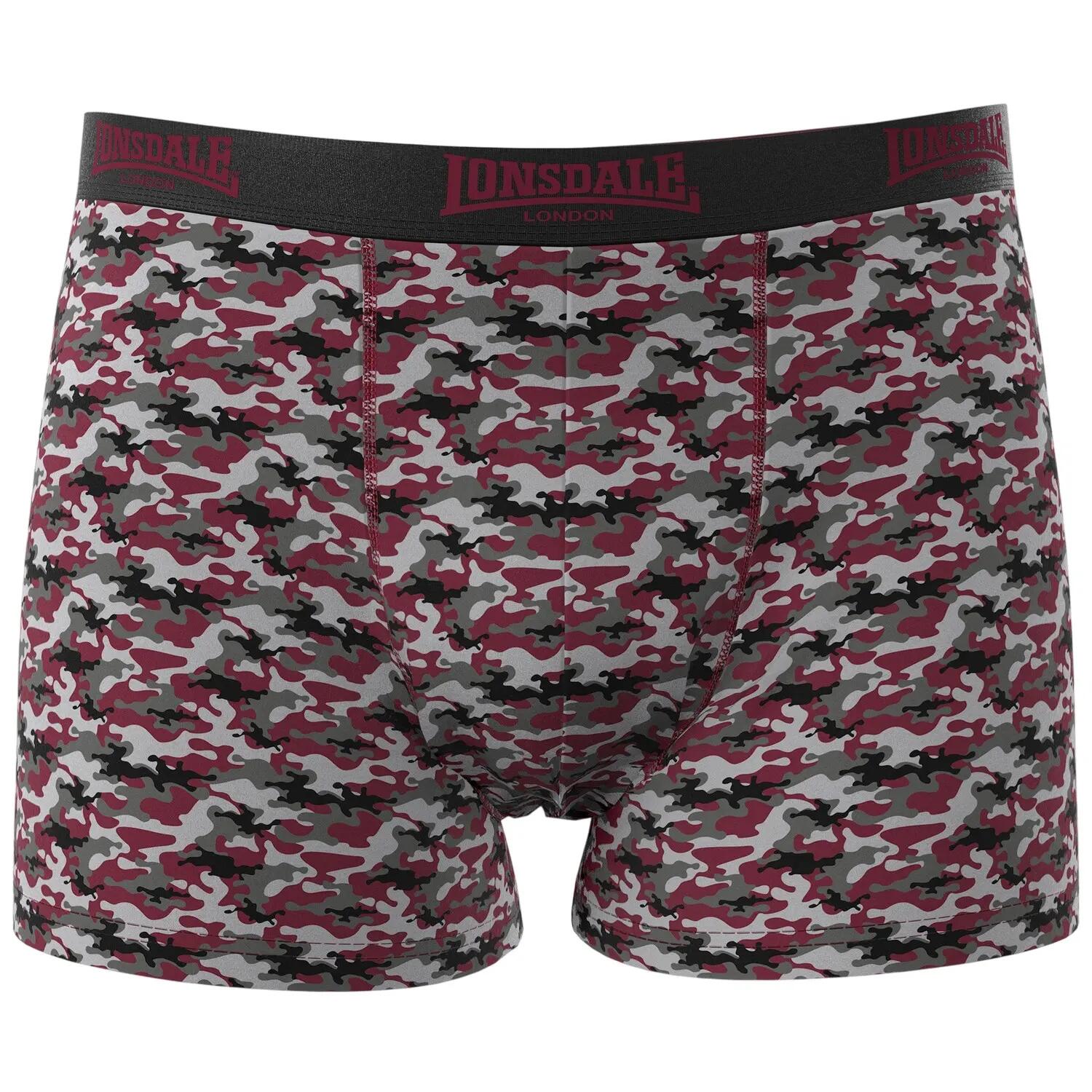 Mens Camo Boxer Briefs (Pack of 2) (Rust/Black) 3/5