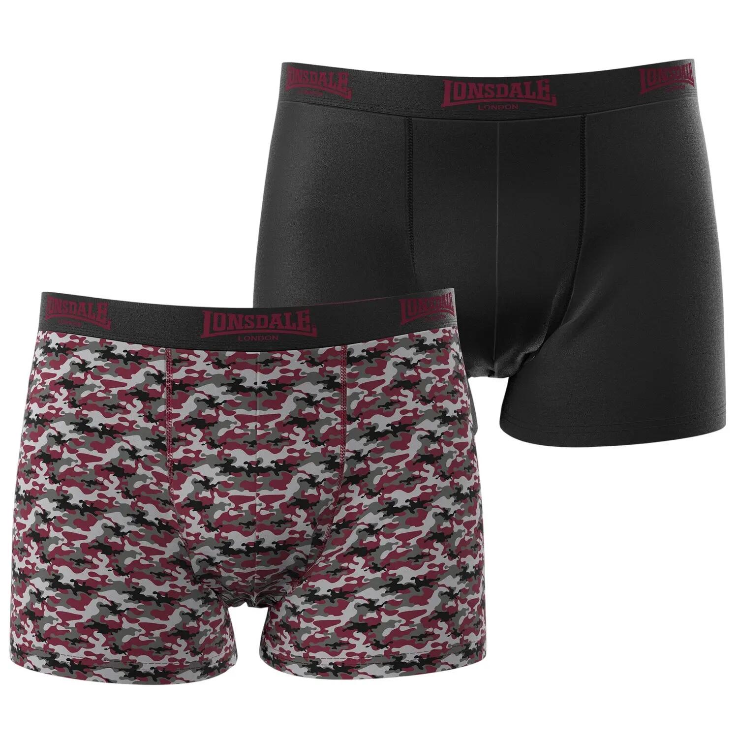 Mens Camo Boxer Briefs (Pack of 2) (Rust/Black) 2/5