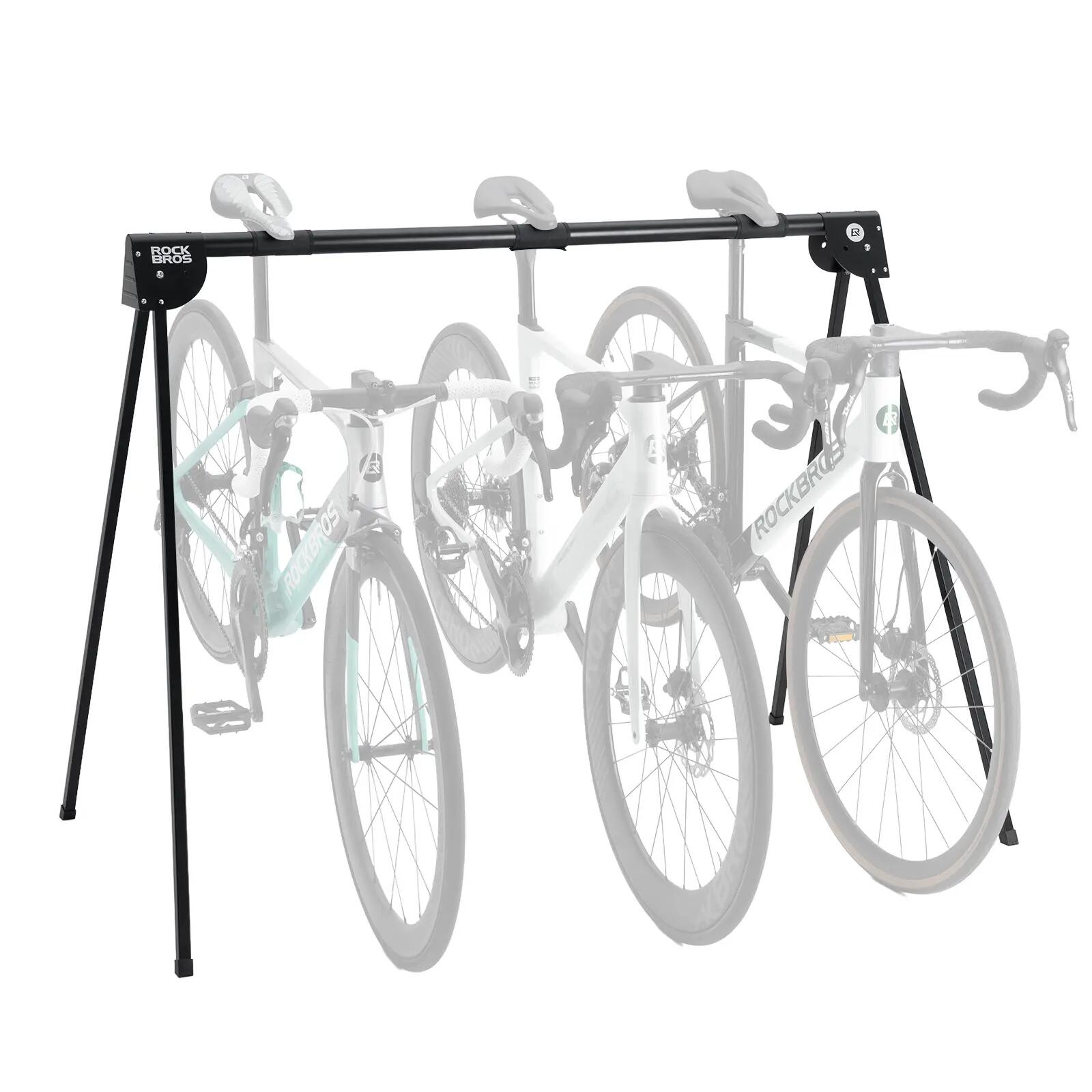 ROCKBROS Faltbarer Fahrradträger 3 Fahrräder Stabil Eisenständer 1/8