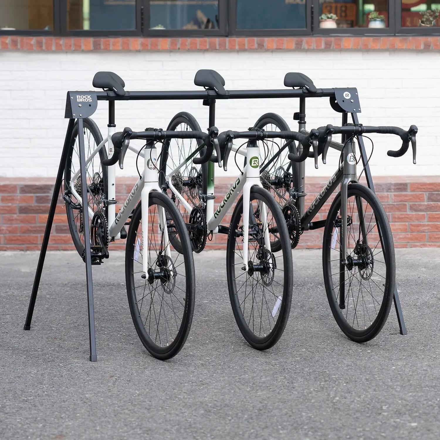 ROCKBROS Faltbarer Fahrradträger 3 Fahrräder Stabil Eisenständer 6/8