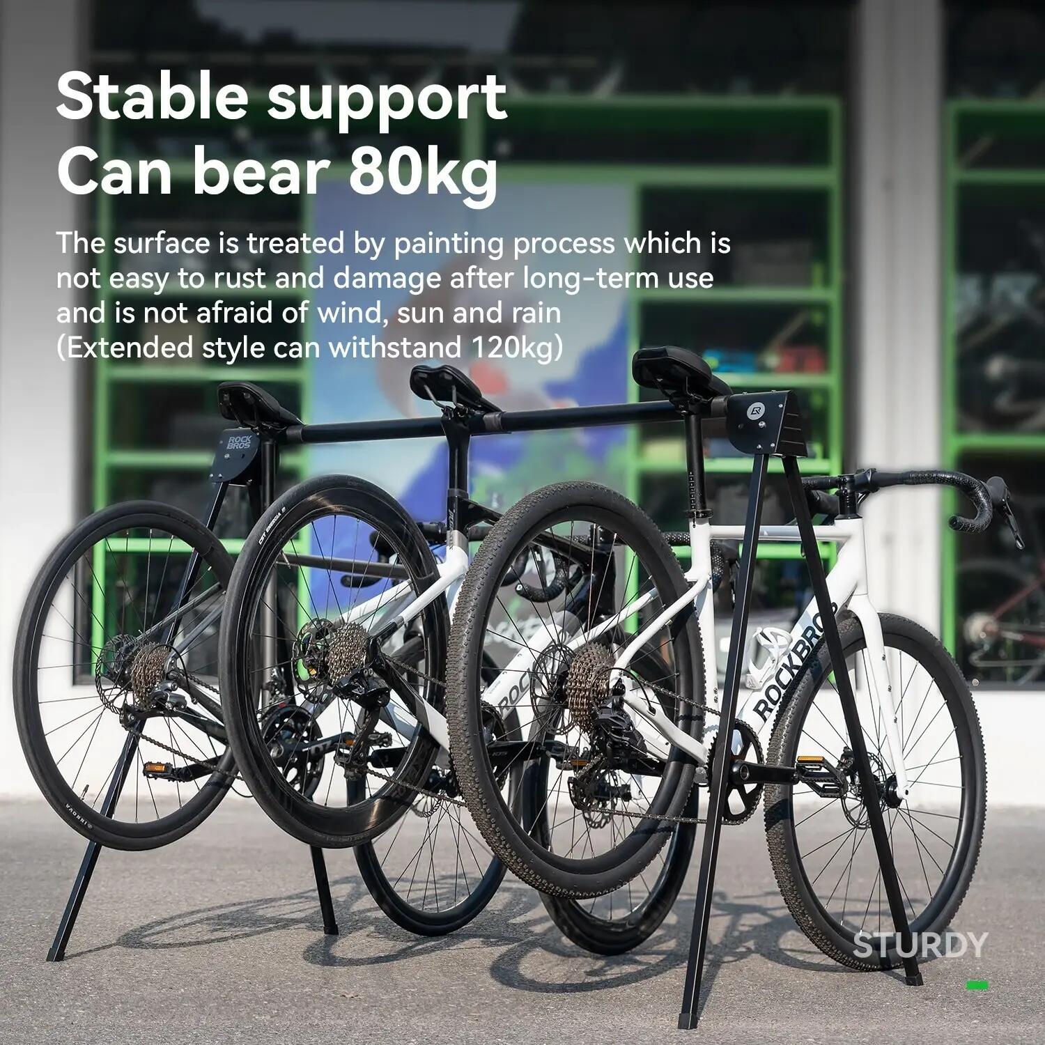 ROCKBROS Faltbarer Fahrradträger 3 Fahrräder Stabil Eisenständer 4/8