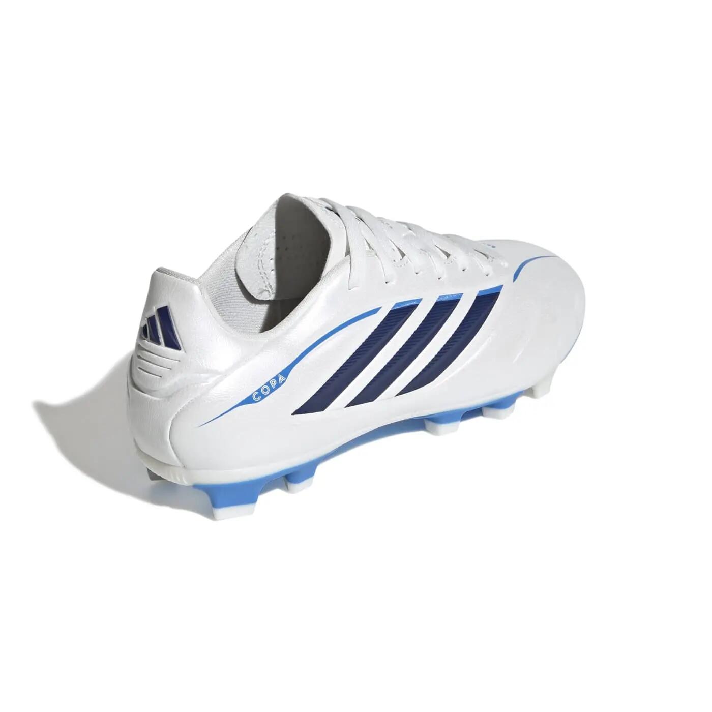 Crampons Adidas Copa Pure IV Club FG/MG Enfant Blanc et bleu 5/7