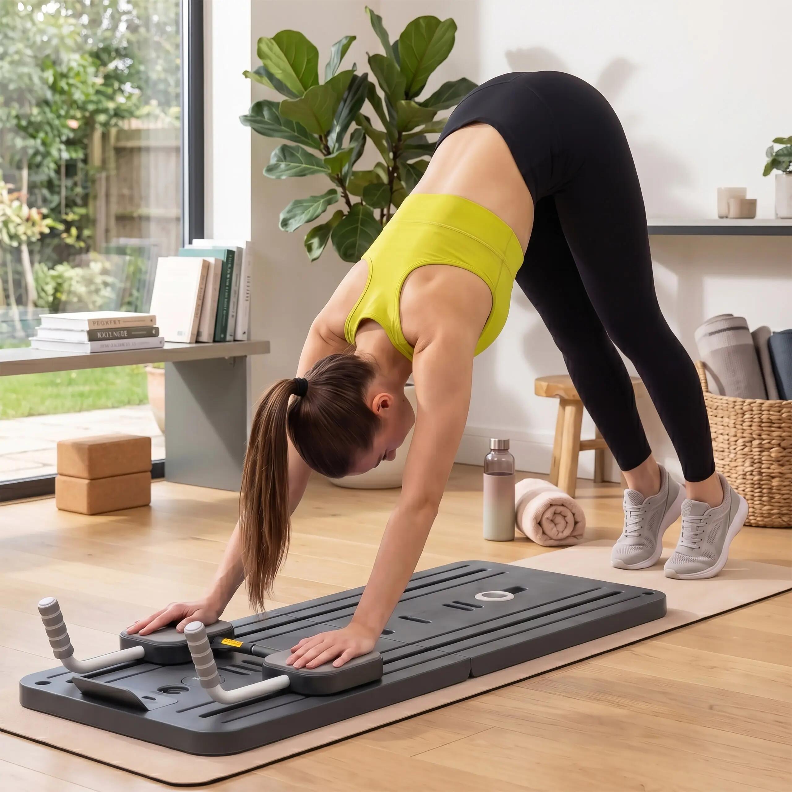 Reformer do pilatesu składany, wielofunkcyjna deska treningowa do ćwiczeń fitnes 7/7
