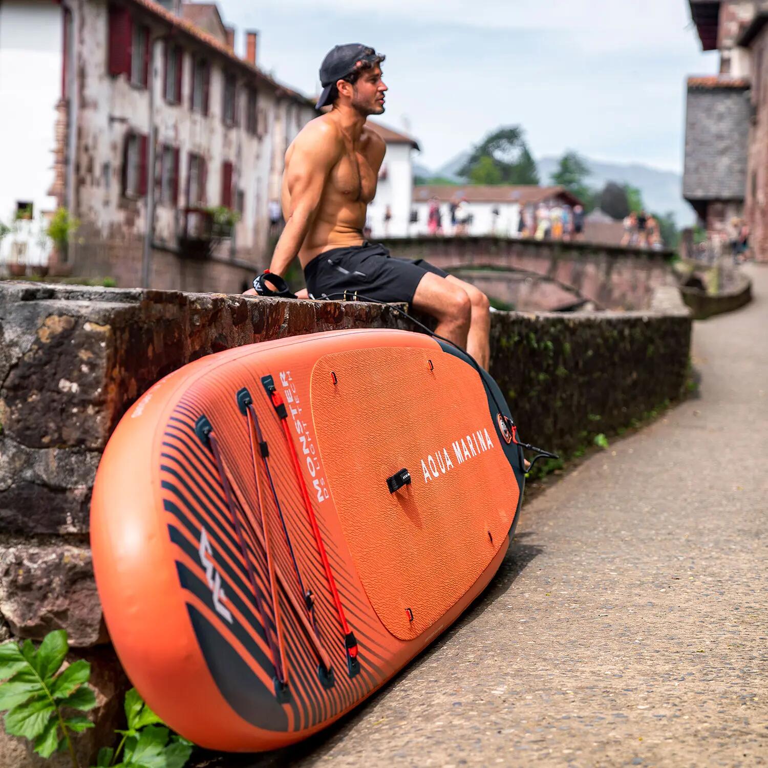 Deska SUP Aqua Marina Monster 12'0" + WIOSŁO CARBON PASTEL +BOJKA DO WIOSŁA 8/13