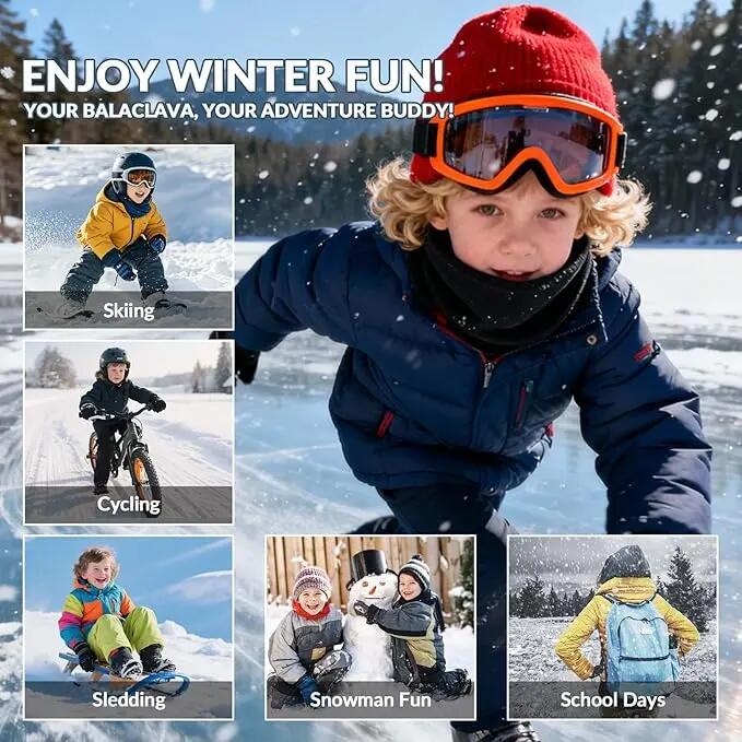 Kinder Sturmhaube Winter warm Polarfleece multifunktional 5/6