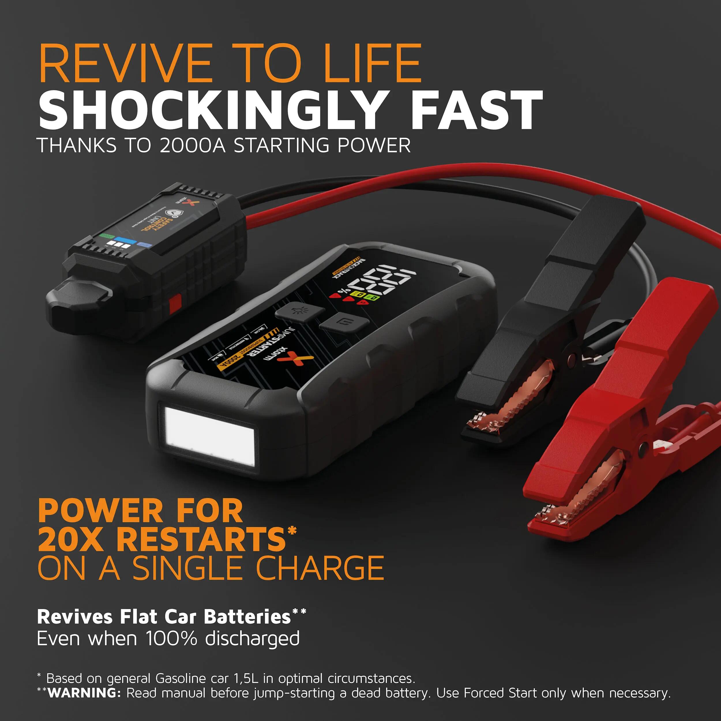Xtorm Jumpstarter met Zaklamp - 12.000 mAh - 15W - Zwart 3/6