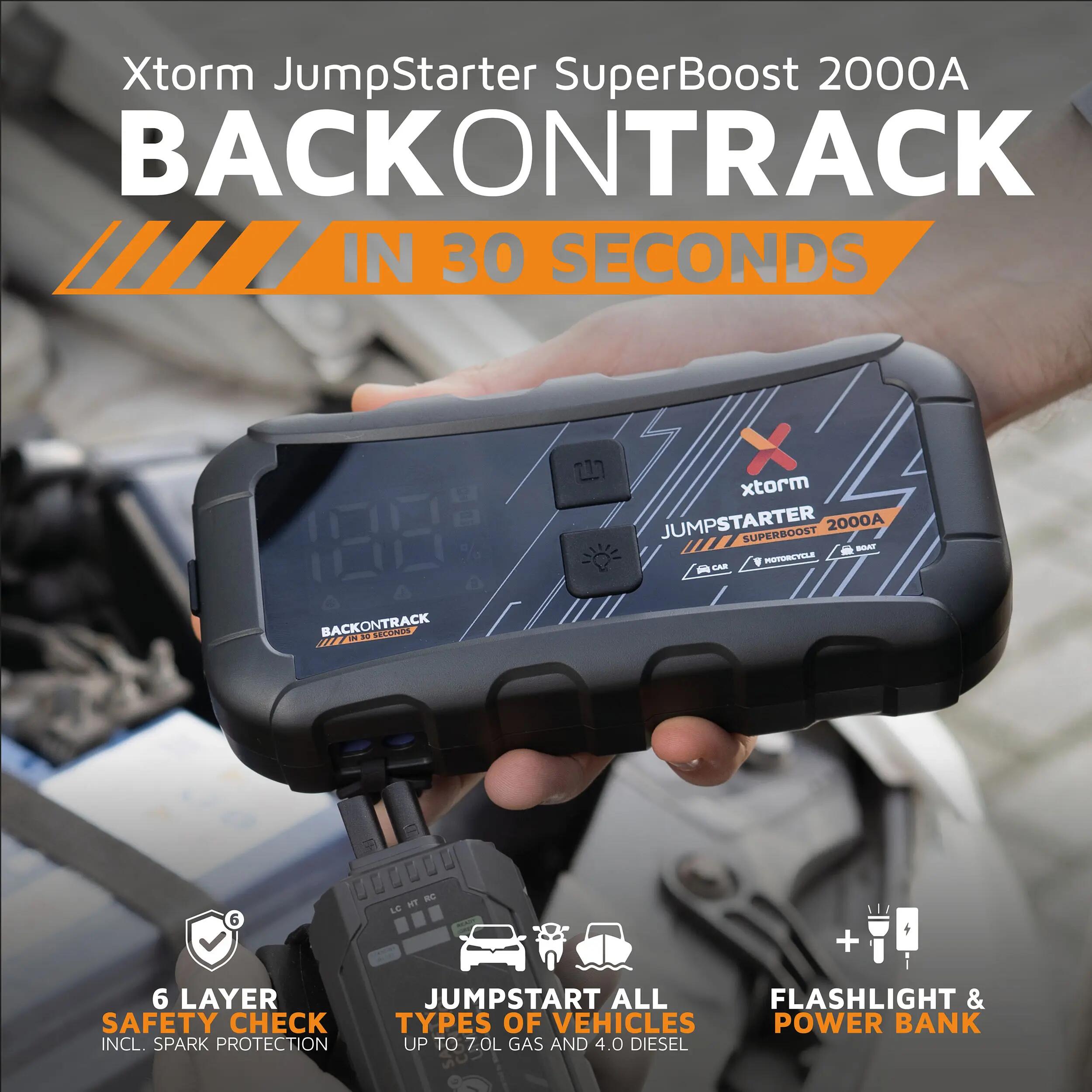 Xtorm Jumpstarter met Zaklamp - 12.000 mAh - 15W - Zwart 2/6