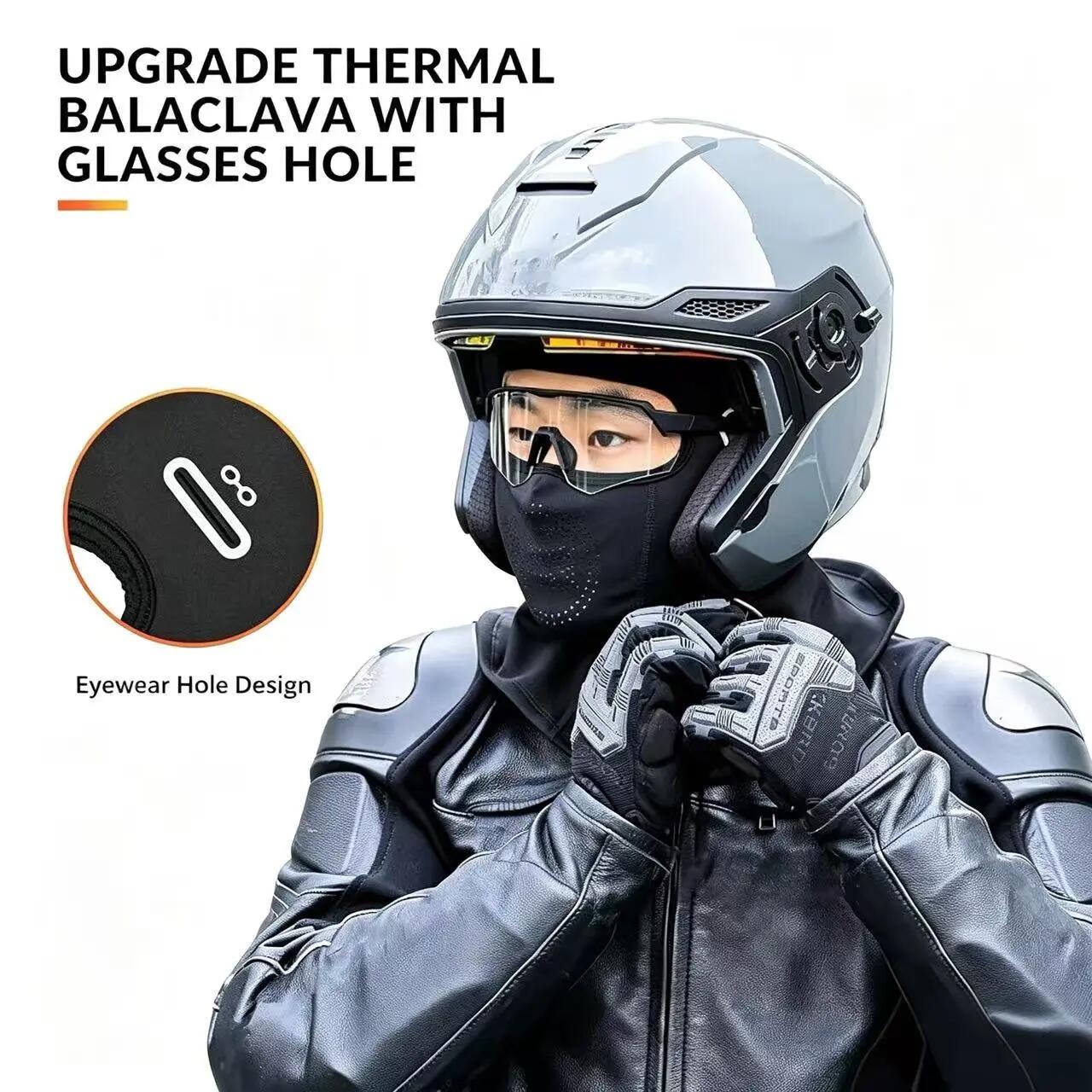 Sturmhaube Winter warm winddicht Polarfleece Brillenöffnung 2/6