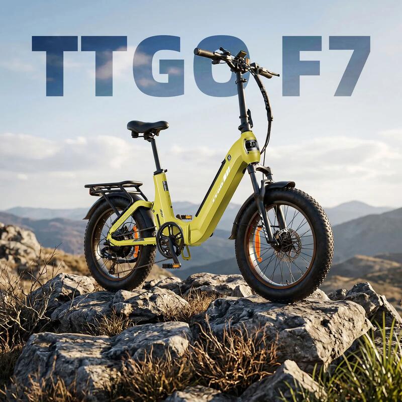 Bicicletă electrică pliabilă TTGO F7, baterie de 48 V 15 Ah, motor de 250 W