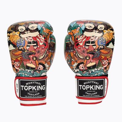 Top king boxing culture bokshandschoenen wit/rood tkbgct-1c1