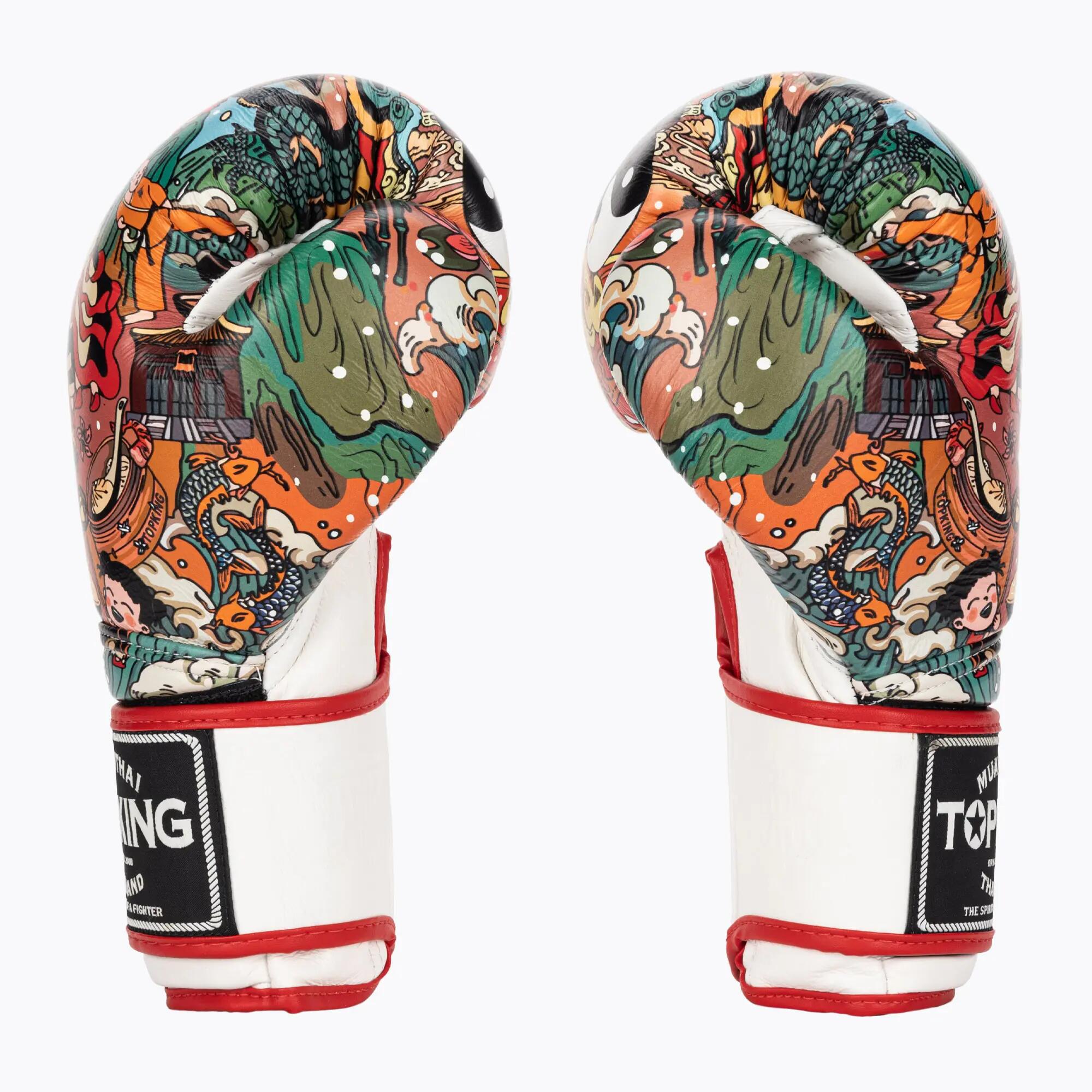 Top King Boxing Culture bokshandschoenen wit/rood TKBGCT-1C1 3/6