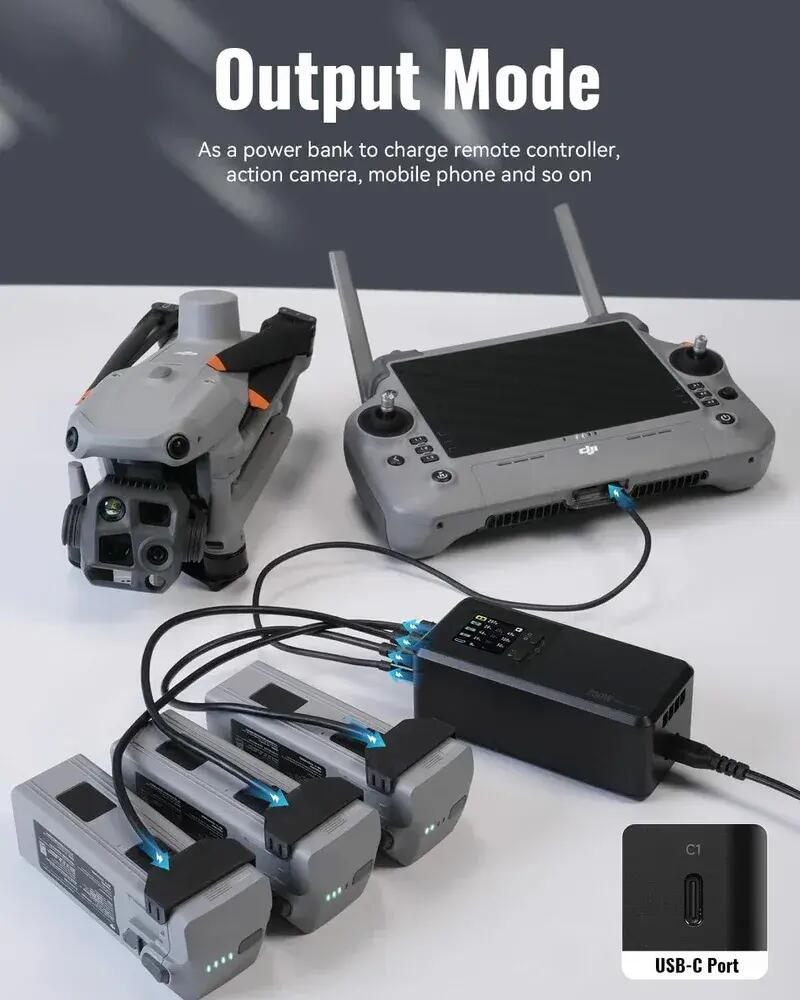 Ladezubehör - Charger - 3-in-1 Charging Hub - LKTOP Matrice 4 - schwarz 5/5