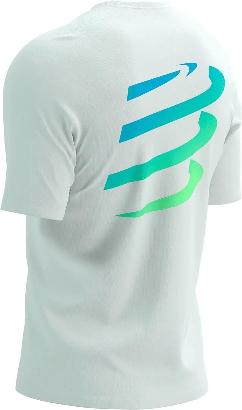 Maglietta a maniche corte Compressport Podium bianca da uomo 4/6