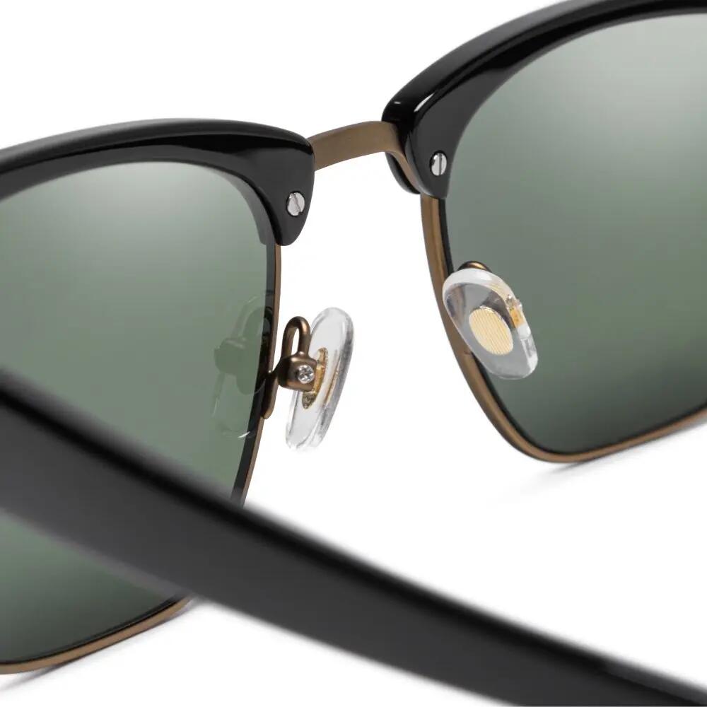 Lunettes de soleil carrées Homme et Femme New York Black Noir 5/6