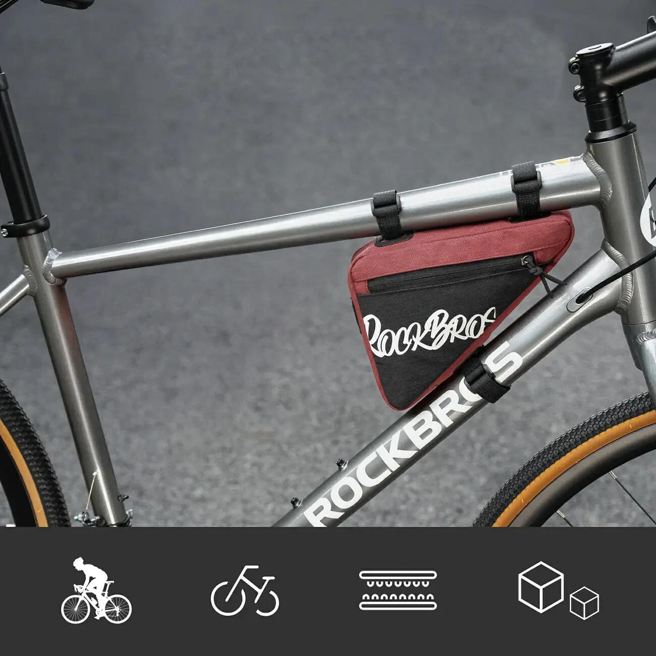 Borsa da bici per telaio triangolare 0,8 l 3/6
