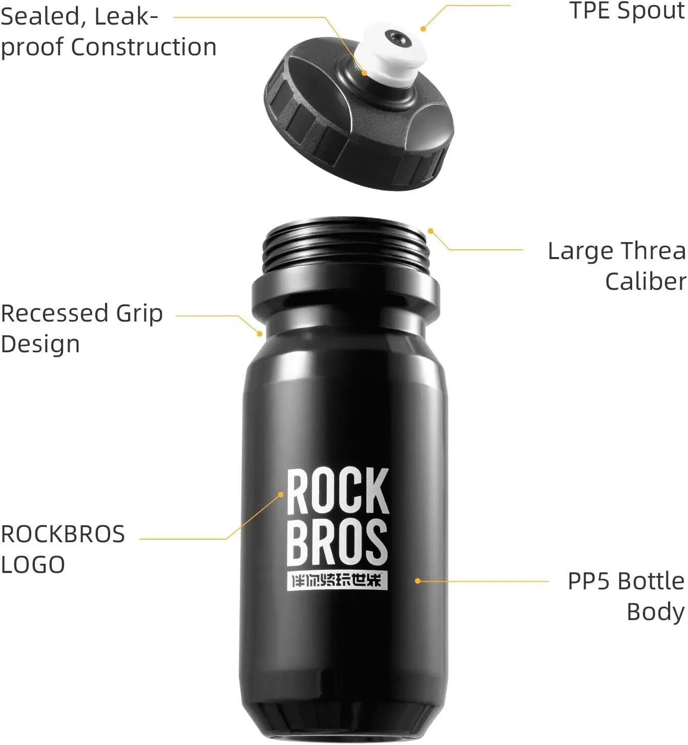 ROCKBROS Fahrrad-Wasserflasche Auslaufsicher Trinkflasche 2/8