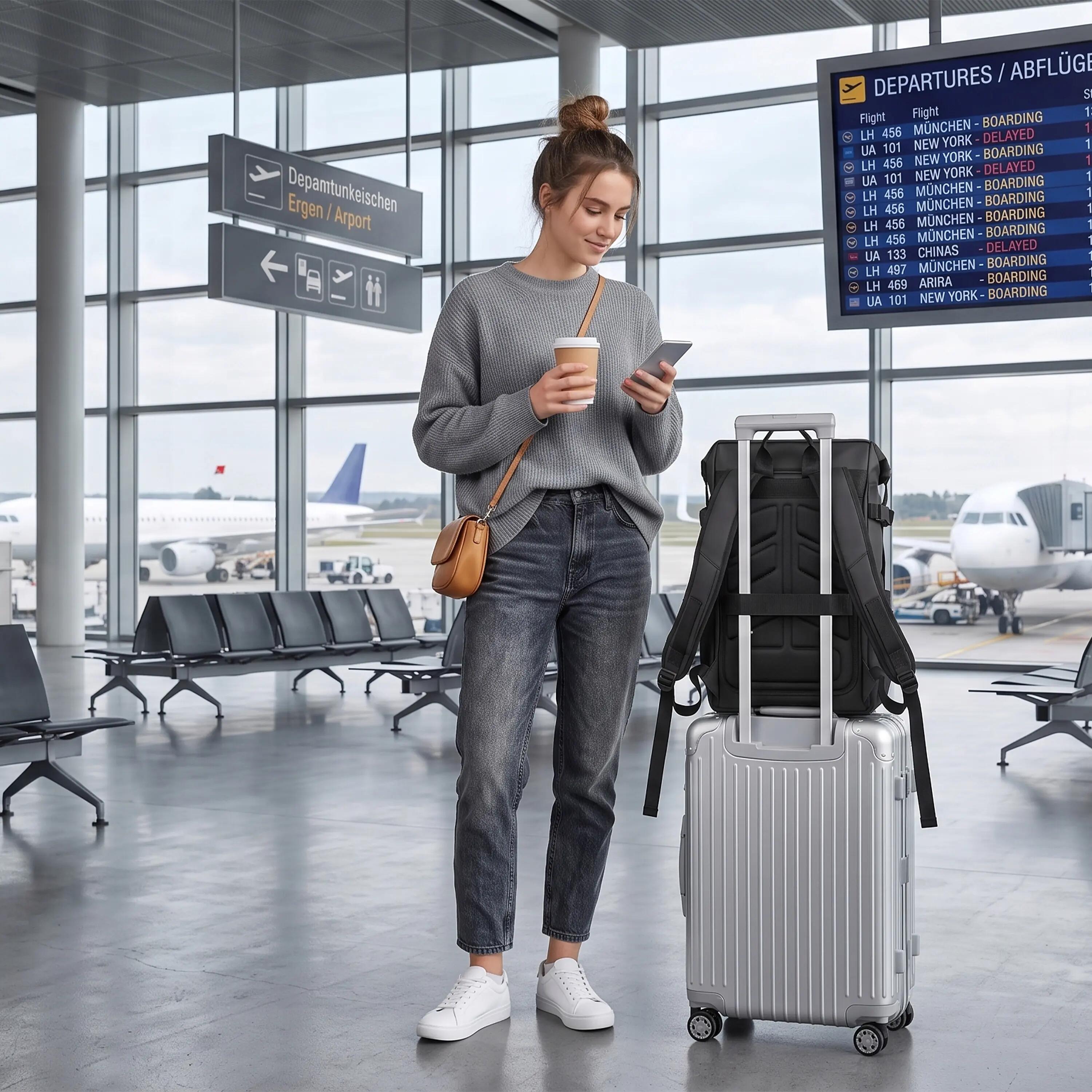 Zaino Rolltop impermeabile con scomparto laptop e accesso dorsale 7/15