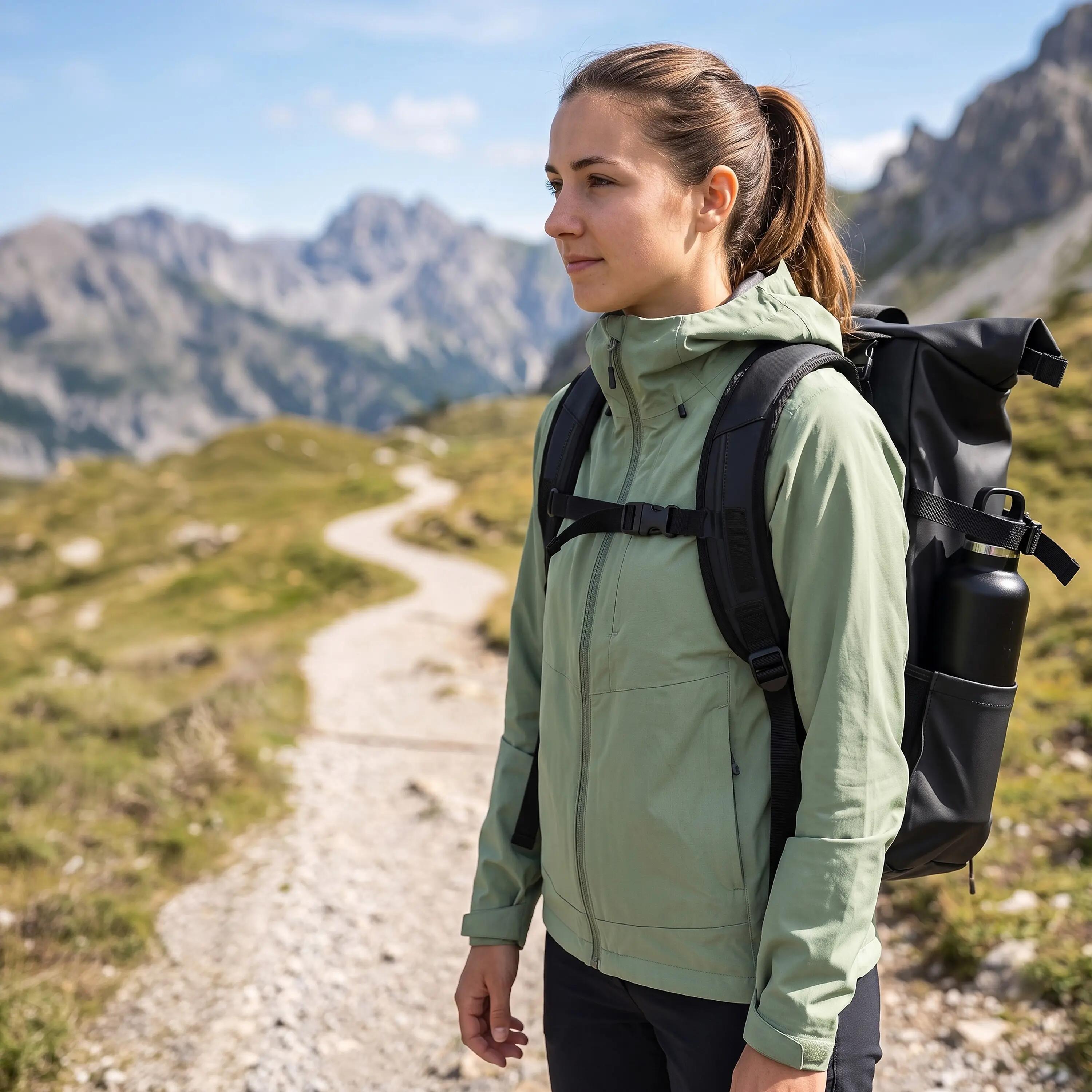 Zaino Rolltop impermeabile con scomparto laptop e accesso dorsale 4/15