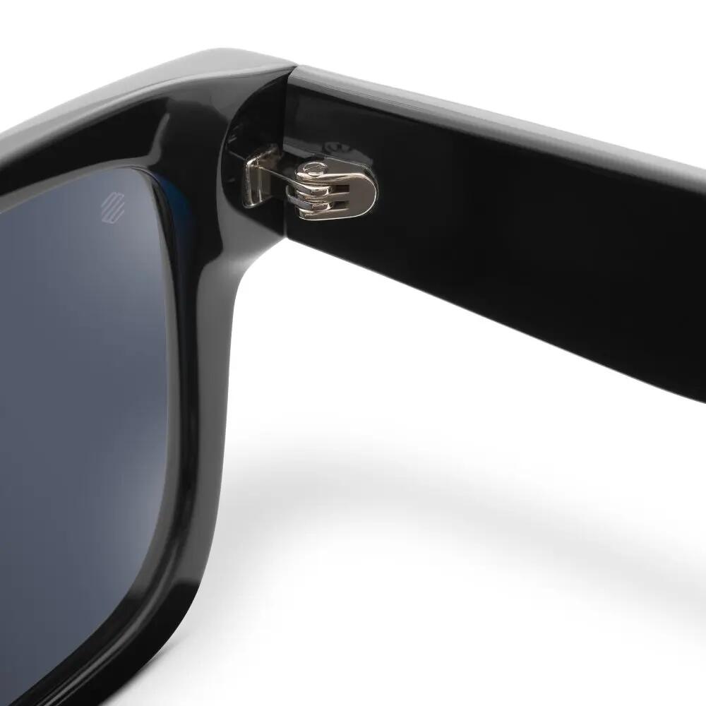 Heren en Dames vierkante gepolariseerde zonnebril Squarish Black Zwart 5/6