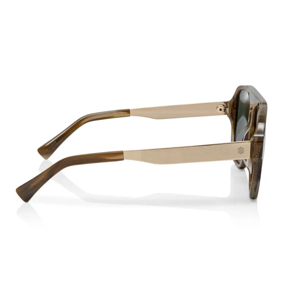 Lunettes de soleil aviateur Homme et Femme Flier Green Tortoise Vert 4/6