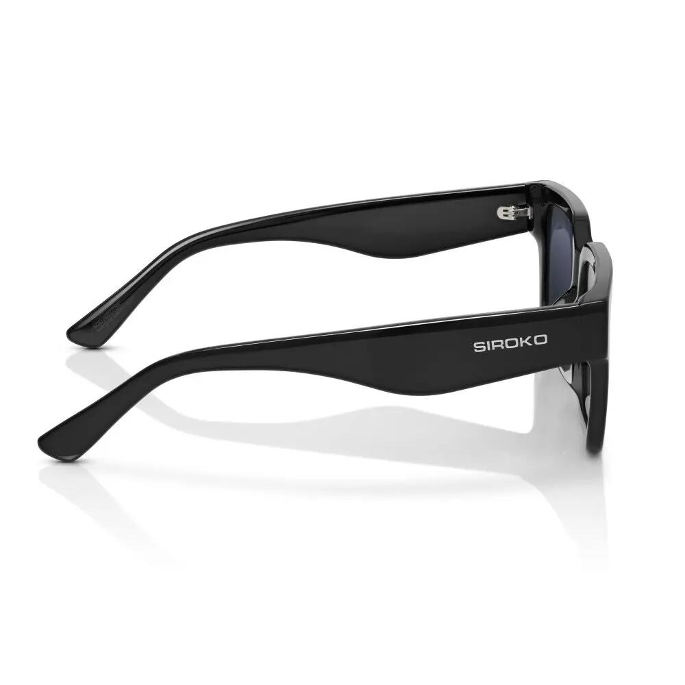 Heren en Dames vierkante gepolariseerde zonnebril Squarish Black Zwart 4/6
