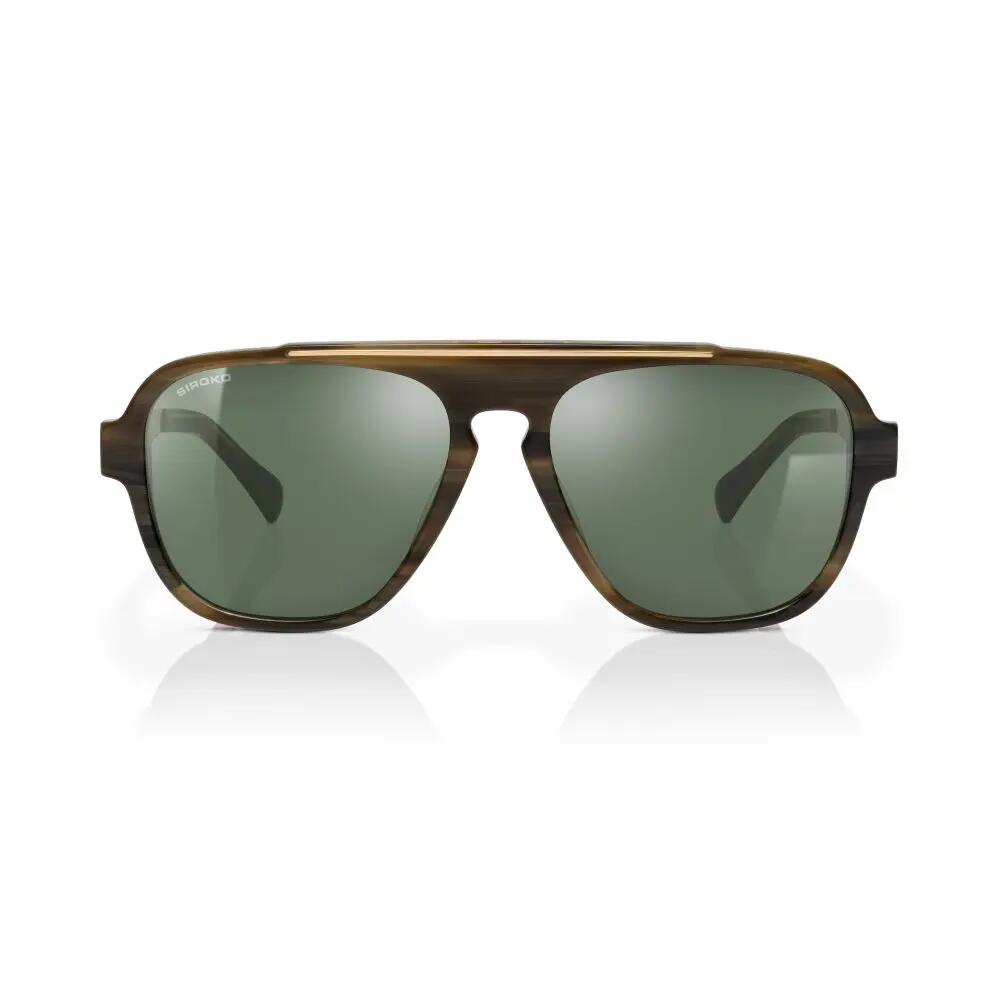 Lunettes de soleil aviateur Homme et Femme Flier Green Tortoise Vert 3/6