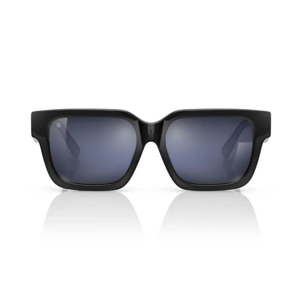 Heren en Dames vierkante gepolariseerde zonnebril Squarish Black Zwart 3/6
