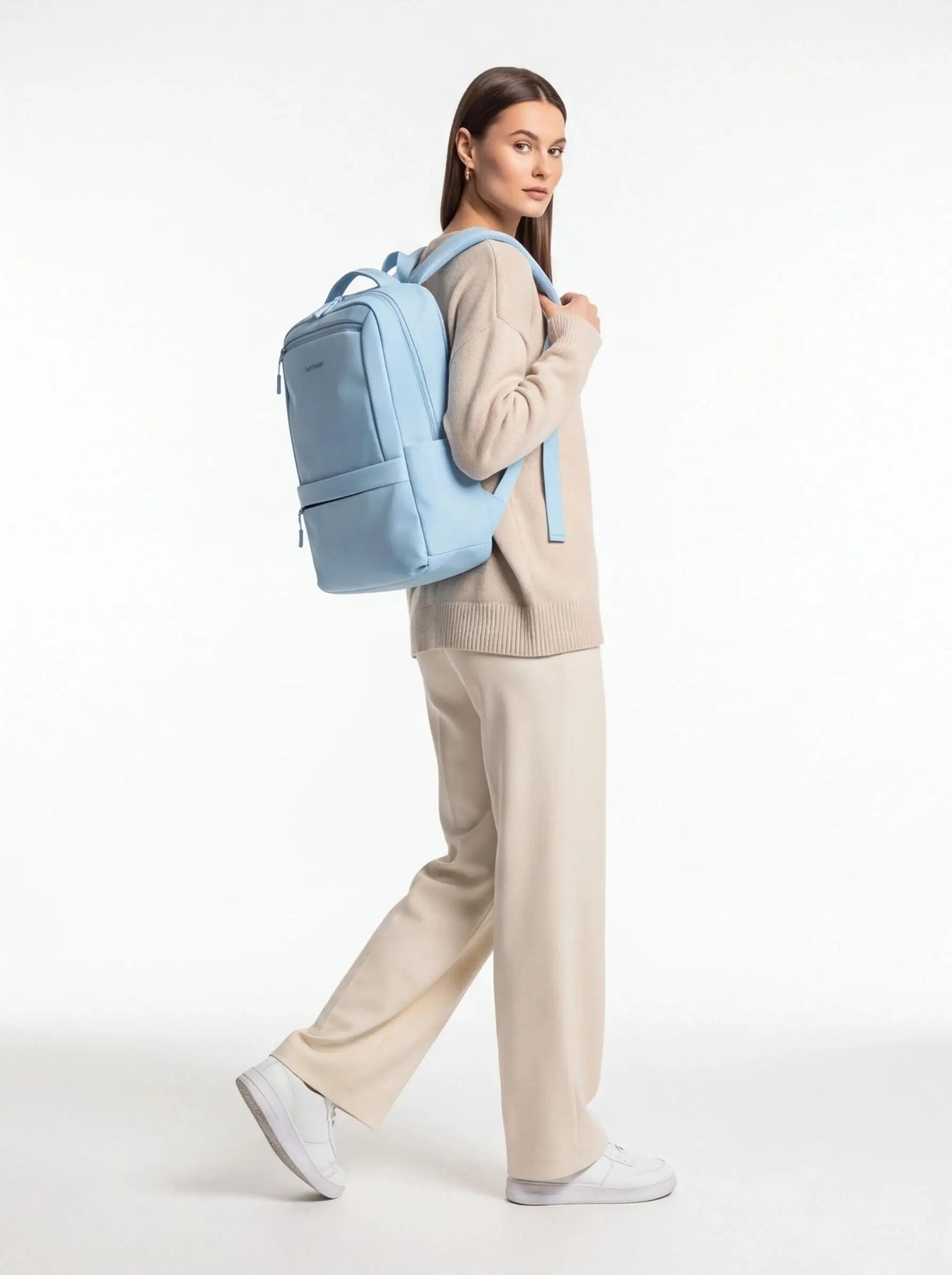 Plecak Kabinowy Wings Bagaż Na Laptop I Systemem Wentylacji Pastel Blue 2/10