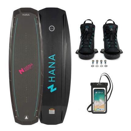 PACK - Planche Wakeboard HANA + 2 chausses + pochette téléphone