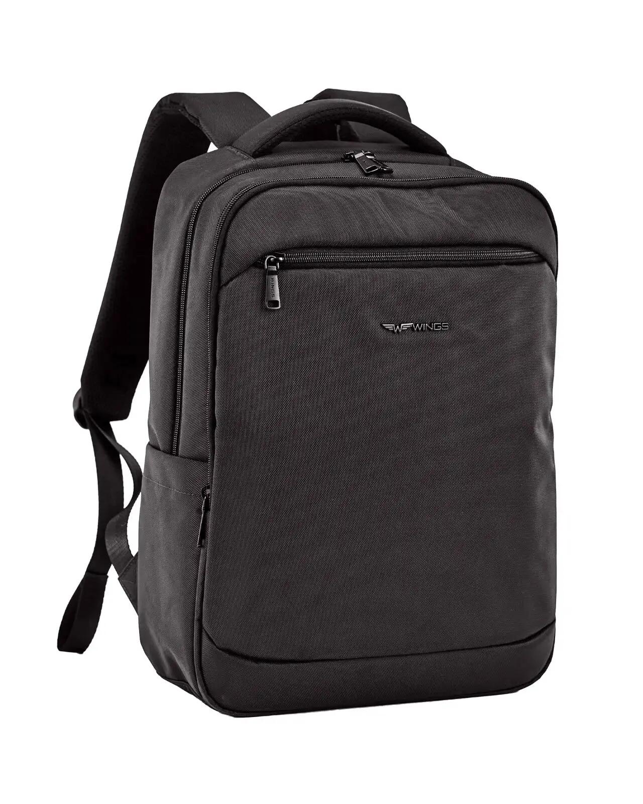 Duży Plecak Podróżny Kabinowy Wings Brant Na Laptop Black 5/5