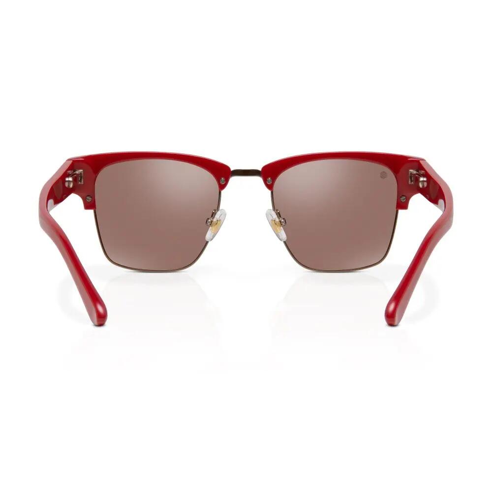 Lunettes de soleil carrées Homme et Femme New York Red Rouge 2/6