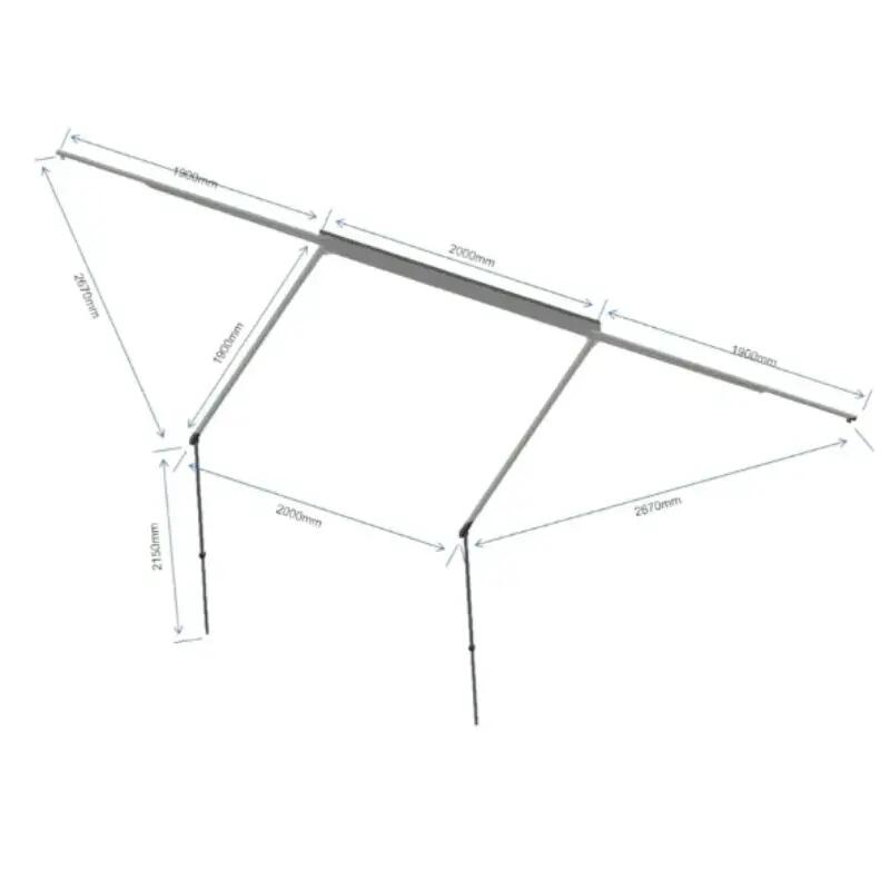 BRAGUSCAMP Toldo Lateral 180º (2,0m) Gris PREMIUM 2/6