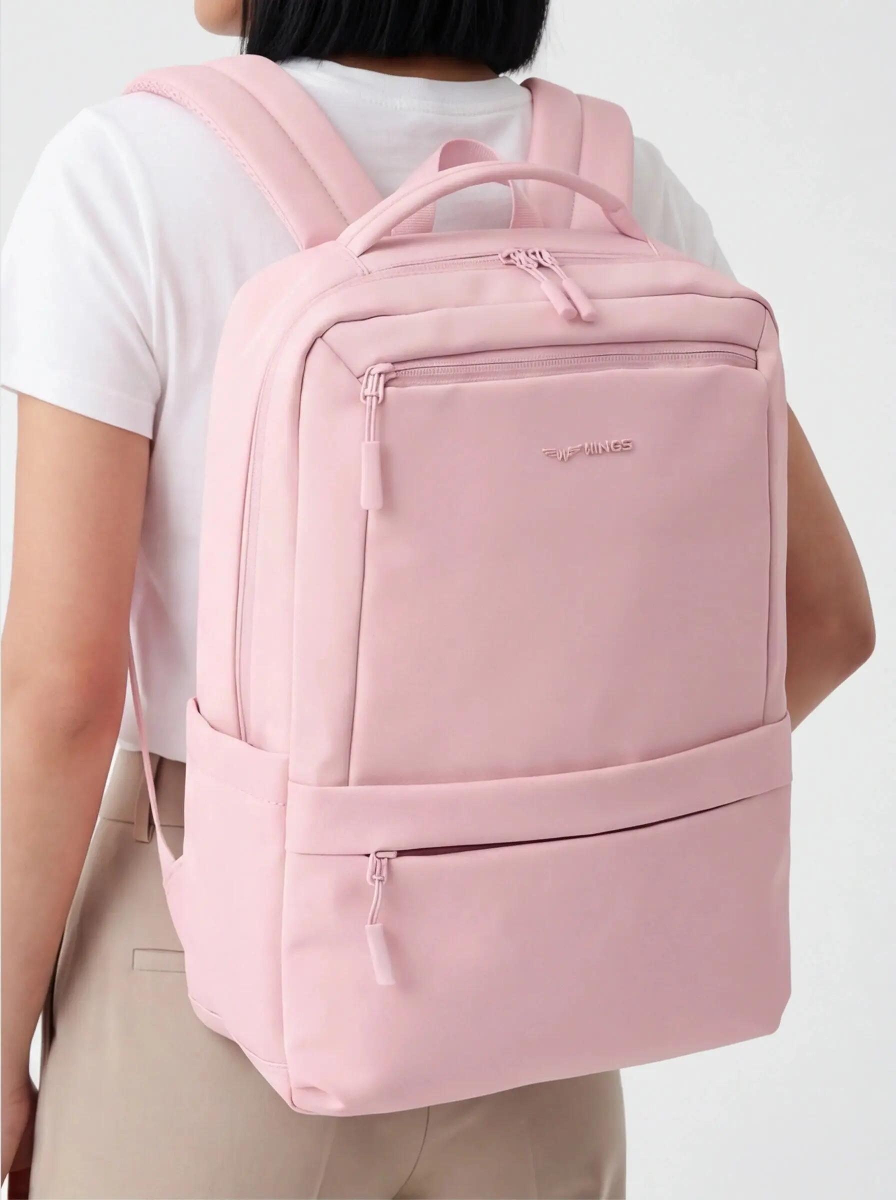 Plecak Kabinowy Wings Bagaż Z Kieszenią Na Laptop I Systemem Pleców Pink 2/10