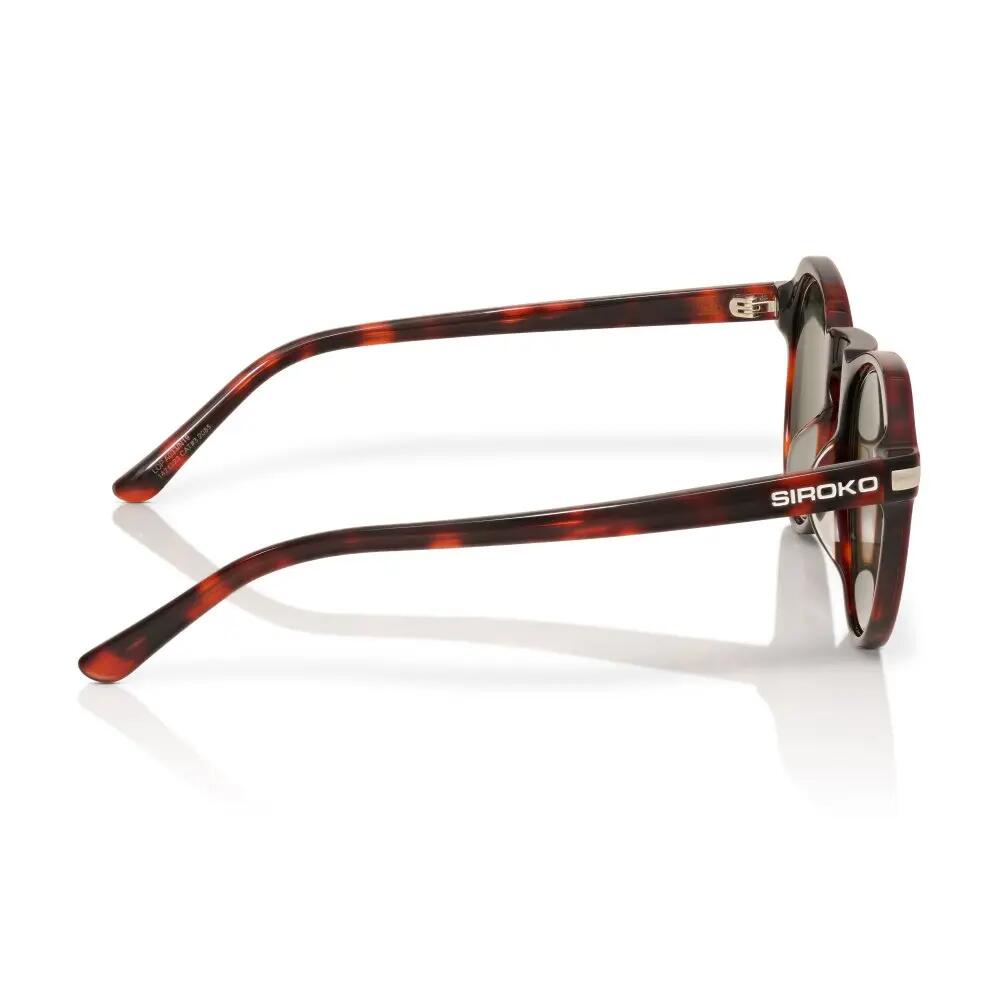 Heren en Dames ronde zonnebril Loop Berry Rood 4/6