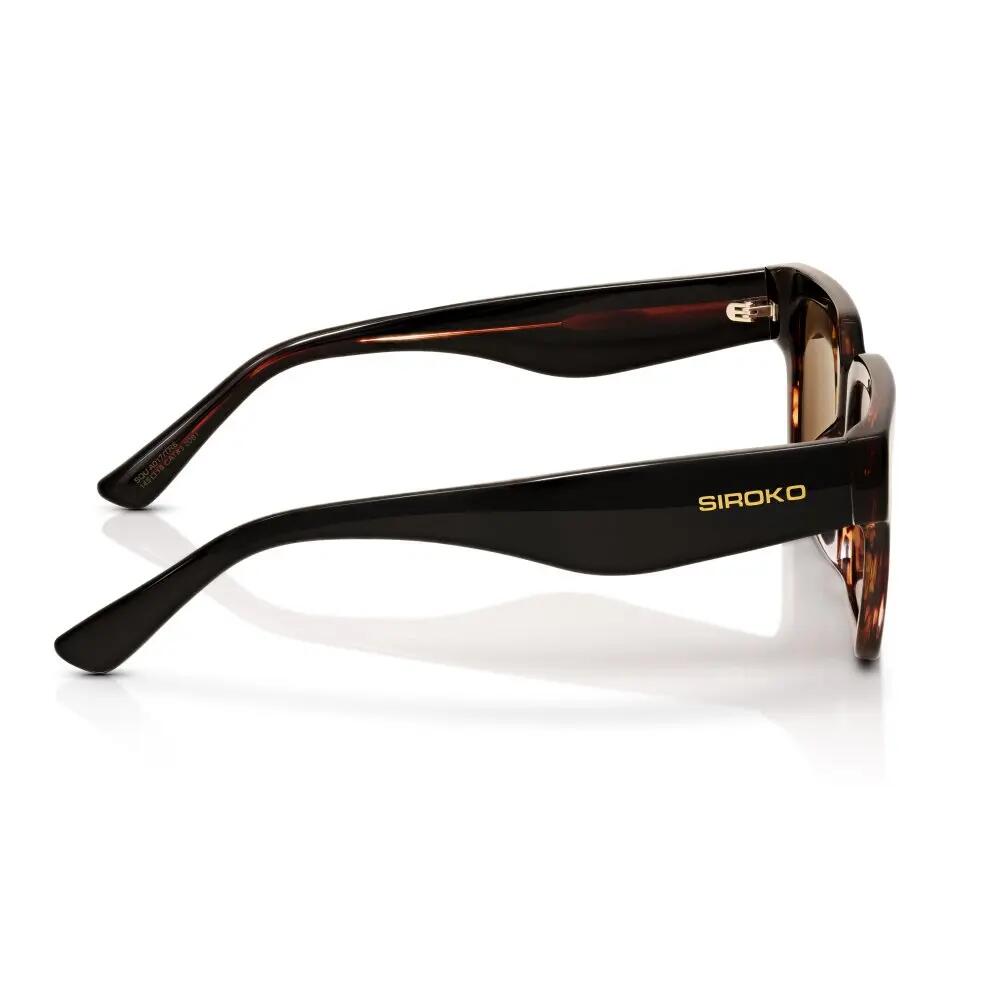 Lunettes de soleil polarisées carrées Homme et Femme Squarish Black Tortoise N 4/6
