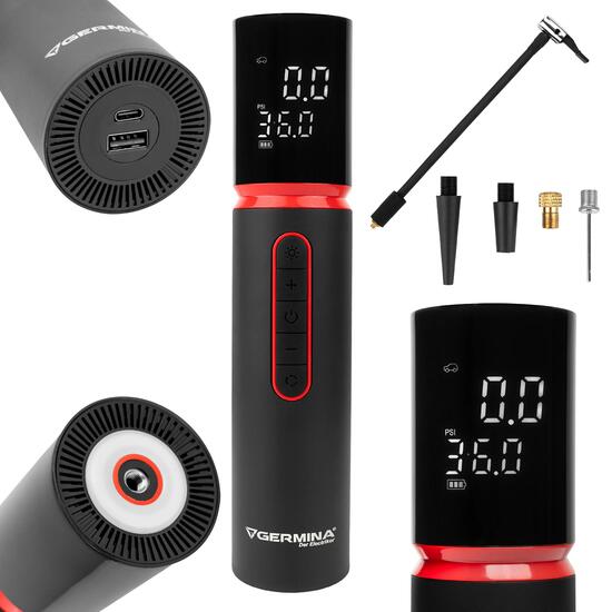 Pompka elektryczna do roweru z akumulatorem 150 PSI USB-C | Kompresor bezprzewod