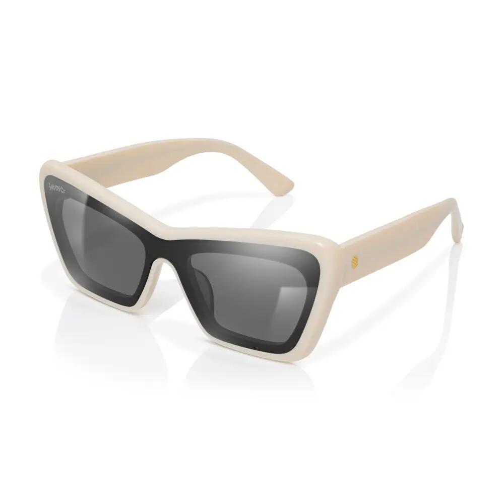 Heren en Dames cat-eye zonnebril Catty Glass White Wit 1/6