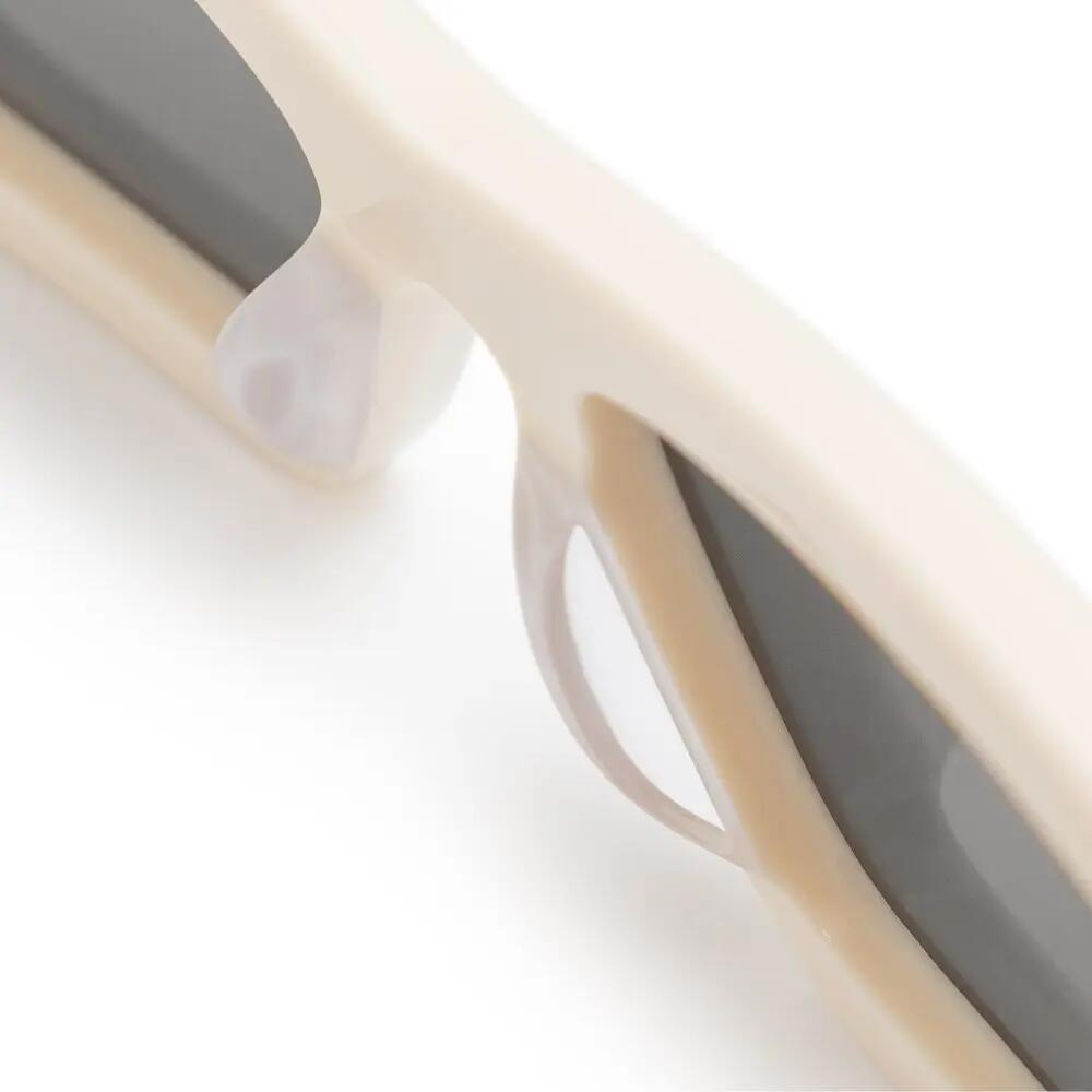 Heren en Dames cat-eye zonnebril Catty Glass White Wit 5/6