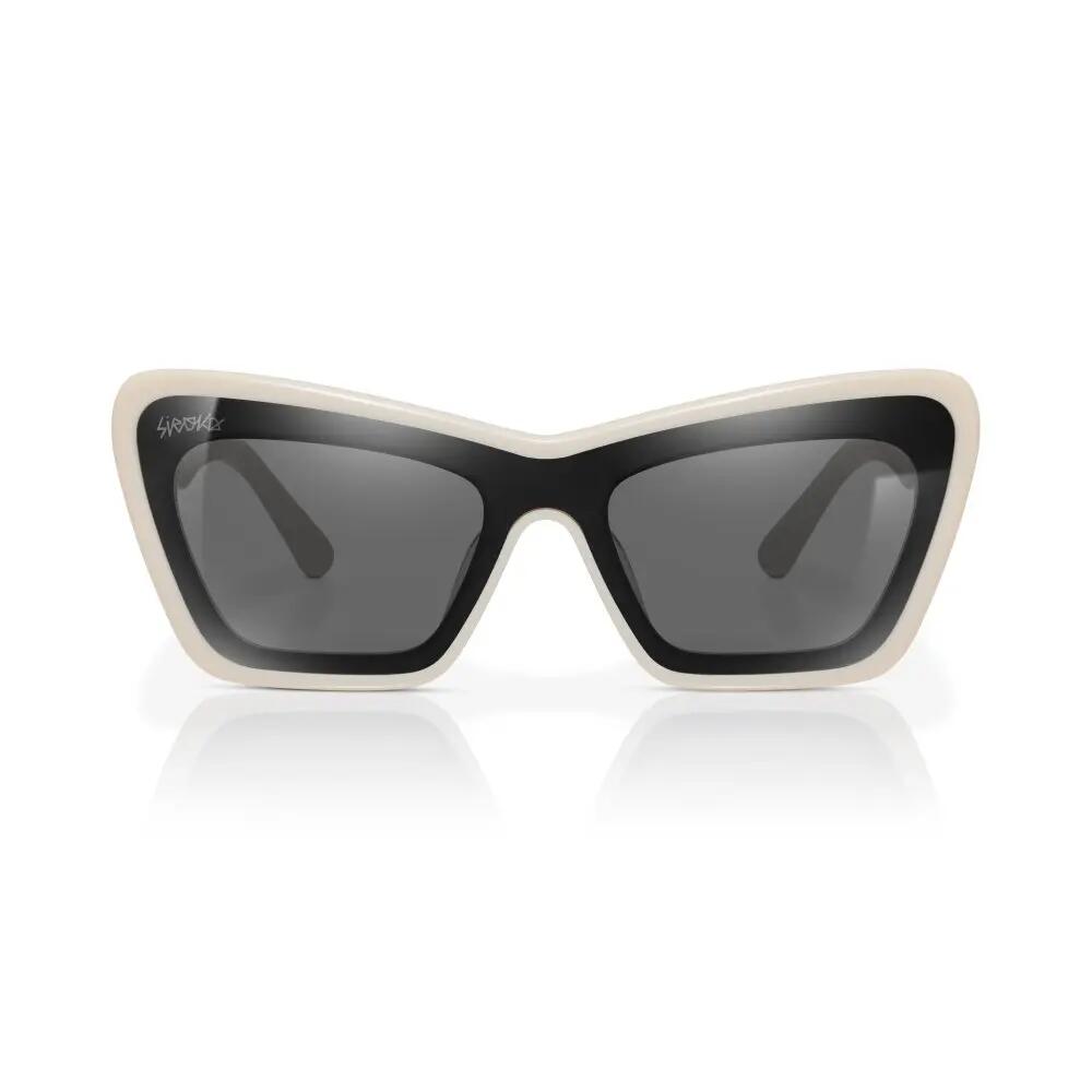 Heren en Dames cat-eye zonnebril Catty Glass White Wit 3/6
