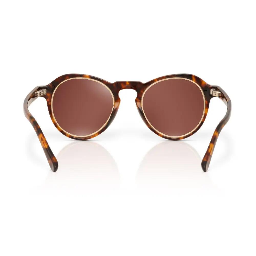 Heren en Dames ronde zonnebril Loop Black Tortoise Zwart 2/6