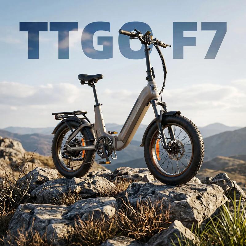Bicicletă electrică pliabilă TTGO F7, baterie de 48 V 15 Ah, motor de 250 W